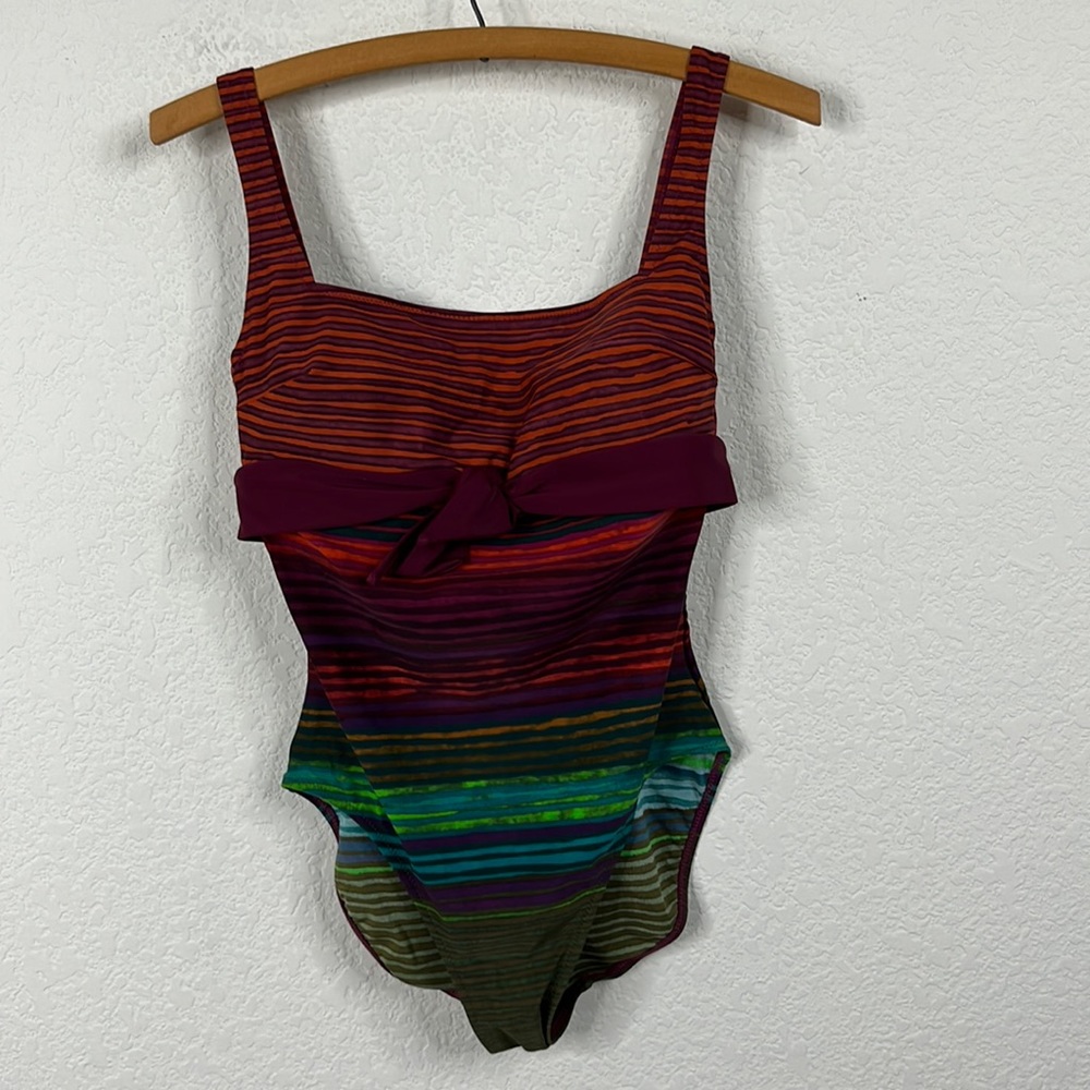 Gideon Oberson Striped Swimsuit